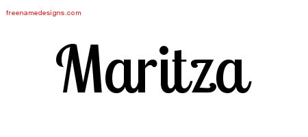 Handwritten Name Tattoo Designs Maritza Free Download