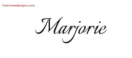 Calligraphic Name Tattoo Designs Marjorie Download Free