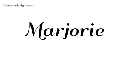Art Deco Name Tattoo Designs Marjorie Printable