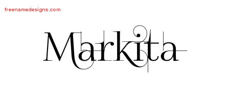 Decorated Name Tattoo Designs Markita Free