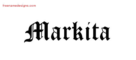 Blackletter Name Tattoo Designs Markita Graphic Download