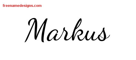 Lively Script Name Tattoo Designs Markus Free Download