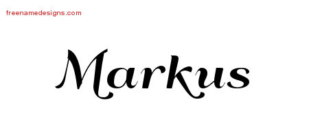 Art Deco Name Tattoo Designs Markus Graphic Download