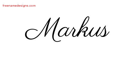 Classic Name Tattoo Designs Markus Printable