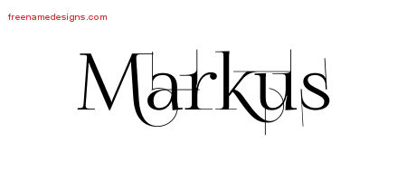 Decorated Name Tattoo Designs Markus Free Lettering