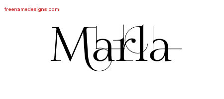Decorated Name Tattoo Designs Marla Free