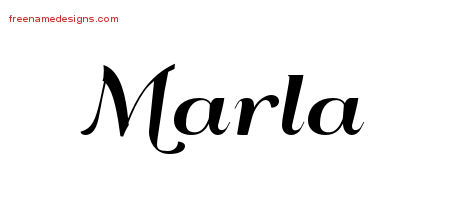 Art Deco Name Tattoo Designs Marla Printable