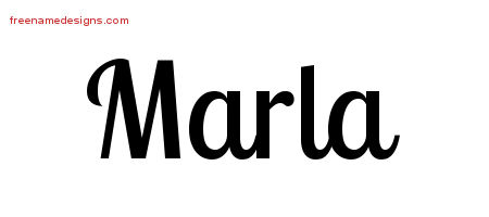 Handwritten Name Tattoo Designs Marla Free Download
