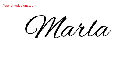Cursive Name Tattoo Designs Marla Download Free