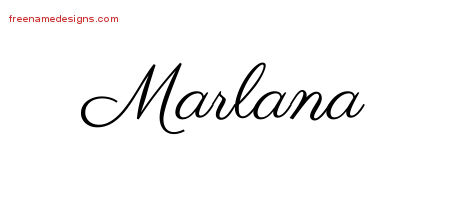 Classic Name Tattoo Designs Marlana Graphic Download