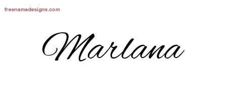 Cursive Name Tattoo Designs Marlana Download Free