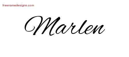 Cursive Name Tattoo Designs Marlen Download Free