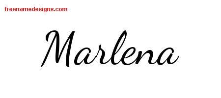 Lively Script Name Tattoo Designs Marlena Free Printout
