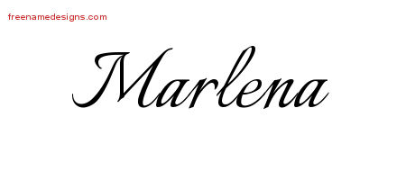 Calligraphic Name Tattoo Designs Marlena Download Free