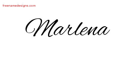 Cursive Name Tattoo Designs Marlena Download Free