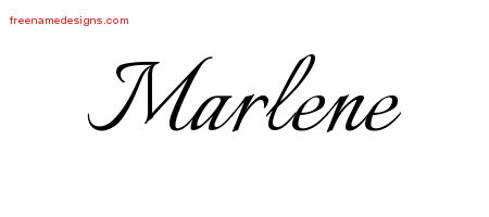 Calligraphic Name Tattoo Designs Marlene Download Free