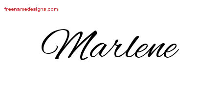 Cursive Name Tattoo Designs Marlene Download Free