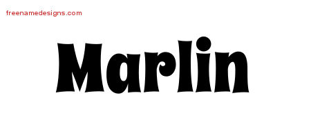 Groovy Name Tattoo Designs Marlin Free Lettering