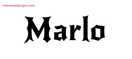 Gothic Name Tattoo Designs Marlo Free Graphic