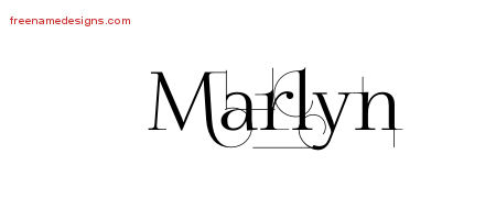 Decorated Name Tattoo Designs Marlyn Free