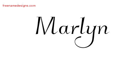 Elegant Name Tattoo Designs Marlyn Free Graphic