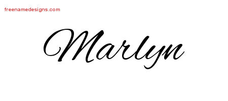 Cursive Name Tattoo Designs Marlyn Download Free