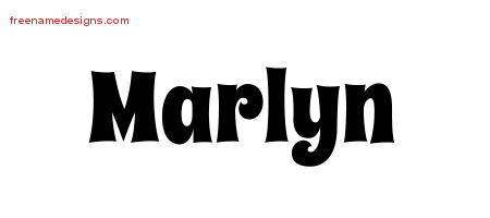 Groovy Name Tattoo Designs Marlyn Free Lettering