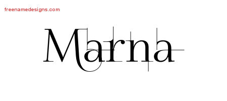 Decorated Name Tattoo Designs Marna Free