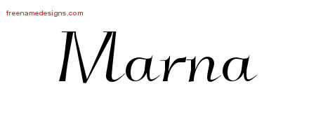 Elegant Name Tattoo Designs Marna Free Graphic