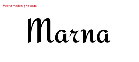Calligraphic Stylish Name Tattoo Designs Marna Download Free