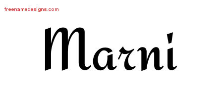 Calligraphic Stylish Name Tattoo Designs Marni Download Free