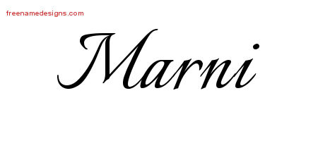 Calligraphic Name Tattoo Designs Marni Download Free