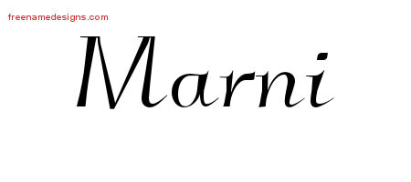 Elegant Name Tattoo Designs Marni Free Graphic