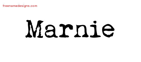 Vintage Writer Name Tattoo Designs Marnie Free Lettering