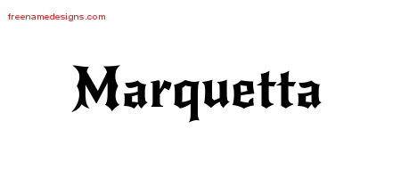 Gothic Name Tattoo Designs Marquetta Free Graphic