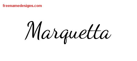 Lively Script Name Tattoo Designs Marquetta Free Printout