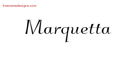 Elegant Name Tattoo Designs Marquetta Free Graphic