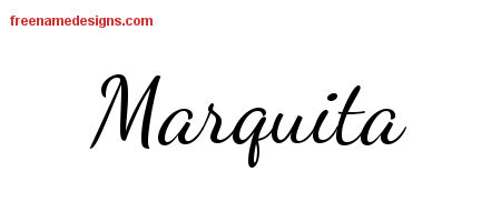 Lively Script Name Tattoo Designs Marquita Free Printout
