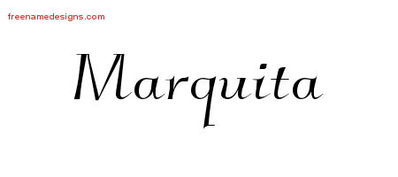 Elegant Name Tattoo Designs Marquita Free Graphic