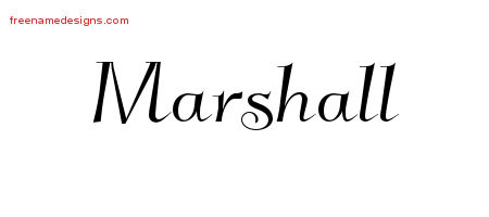 Elegant Name Tattoo Designs Marshall Download Free