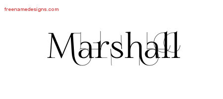 Decorated Name Tattoo Designs Marshall Free