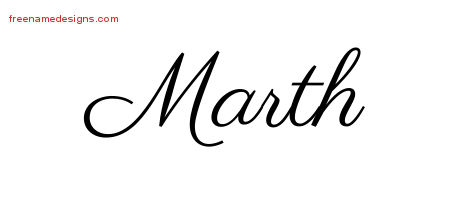 Classic Name Tattoo Designs Marth Graphic Download