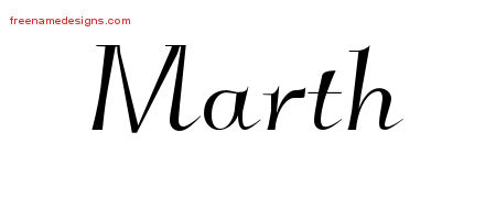 Elegant Name Tattoo Designs Marth Free Graphic
