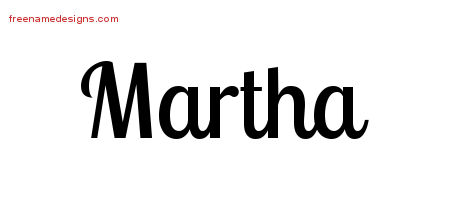 Handwritten Name Tattoo Designs Martha Free Download