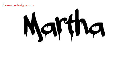 Graffiti Name Tattoo Designs Martha Free Lettering