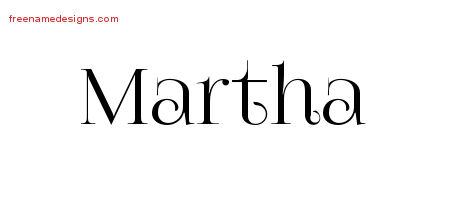Vintage Name Tattoo Designs Martha Free Download