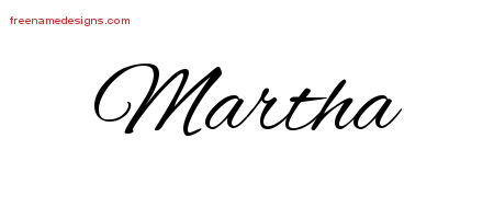 Cursive Name Tattoo Designs Martha Download Free