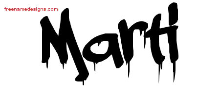 Graffiti Name Tattoo Designs Marti Free Lettering