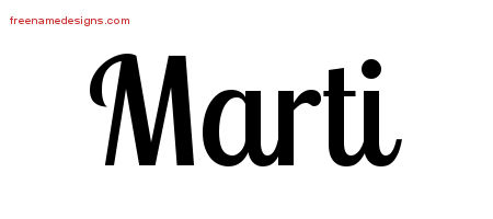 Handwritten Name Tattoo Designs Marti Free Download