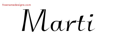 Elegant Name Tattoo Designs Marti Free Graphic